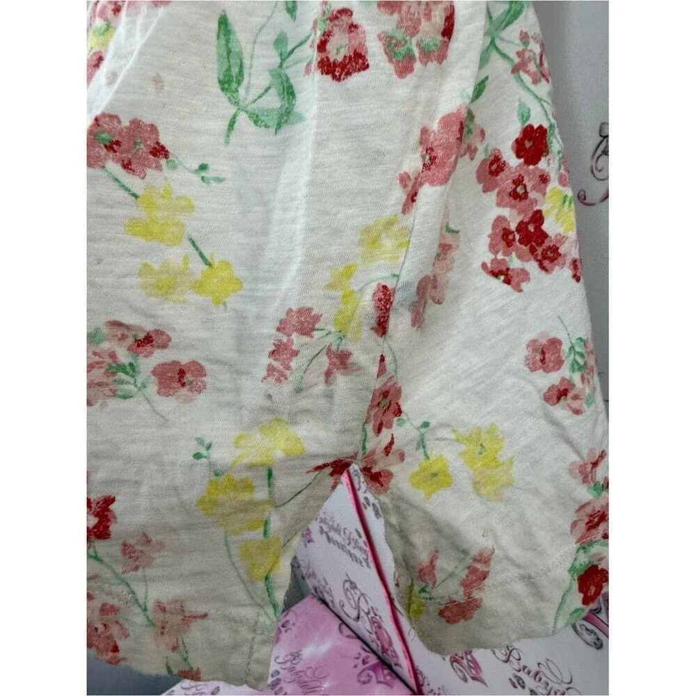 Ralph Lauren 2 piece set pj Floral Short Sleeve Pajama Set White, Pink, Yellow